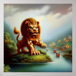 Chinees foo lion (35) poster