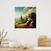 Chinees foo lion (4) poster (Keuken)