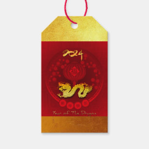 Chinees FU Geluk lantaarn Dragon Jaar persoonlijke Cadeaulabel