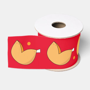 Chinees Gelukscookie Patronen Grosgrain Lint