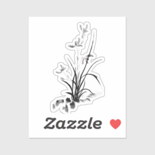 Chinees Iris - bw Sticker