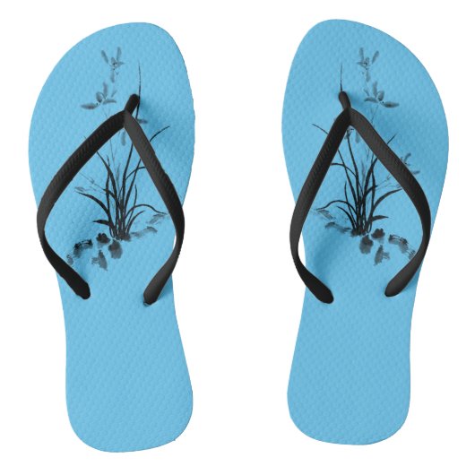 Chinees Iris - bw Teenslippers (Voetbed)