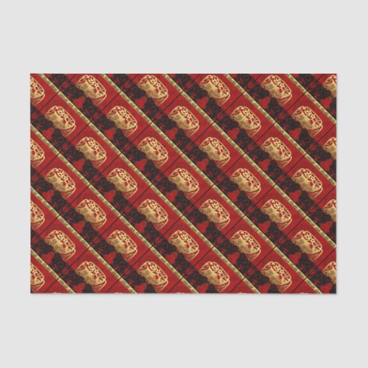 Chinees jaar 2021 dierlijk geboortedag P Tissuepapier (Voorkant)