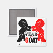 Chinees jaar dierentuin met dubbele odd magneet (Voorkant / Achterkant)