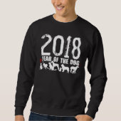 Chinees jaar van de Dog Custom 2018 Ideogram Sweat Trui (Voorkant)