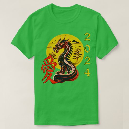 Chinees jaar van de draak 2024 t-shirt (Design voorkant)