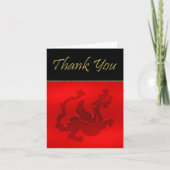 Chinees jaar van de draak Dankjewel kaart met draa (Voorkant)