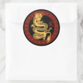 Chinees Jaar van de Draak Ronde Sticker (Tas)
