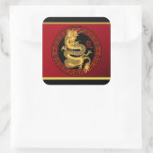  Chinees Jaar van de Draak Vierkante Sticker (Tas)