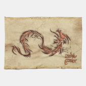 Chinees jaar van de Dragon Asia Towel Theedoek (Horizontaal)