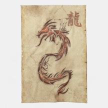 Chinees jaar van de Dragon Asian Towels
