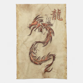 Chinees jaar van de Dragon Asian Towels Theedoek