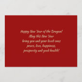 Chinees Jaar van de Dragon Custom Flat Kaart (Achterkant)
