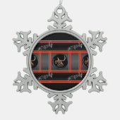 Chinees jaar van de os - Sterk Tin Sneeuwvlok Ornament (Voorkant)