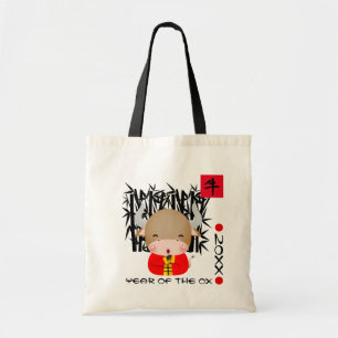 Chinees Jaar van de Ox Aangepast jaar Tote Bag