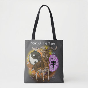 Chinees Jaar van de Ram Tote Bag