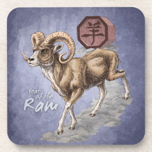 Chinees jaar van de roamkunst onderzetter