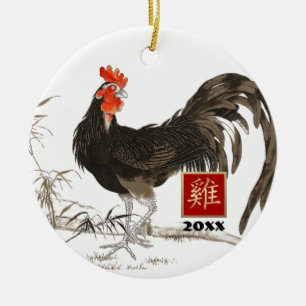 Chinees Jaar van de Rooster 2017 Gift Ornaments Keramisch Ornament