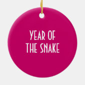 Chinees Jaar van de Snake Gift Ornaments Keramisch Ornament (Achterkant)