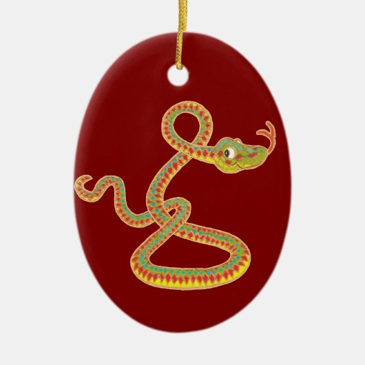 Chinees Jaar van de Snake Ornament (Voorkant)
