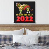 Chinees Jaar van de Tijger 2022 Canvas Afdruk (Insitu (Slaapkamer))
