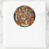 Chinees jaar van de tijger ronde sticker (Tas)