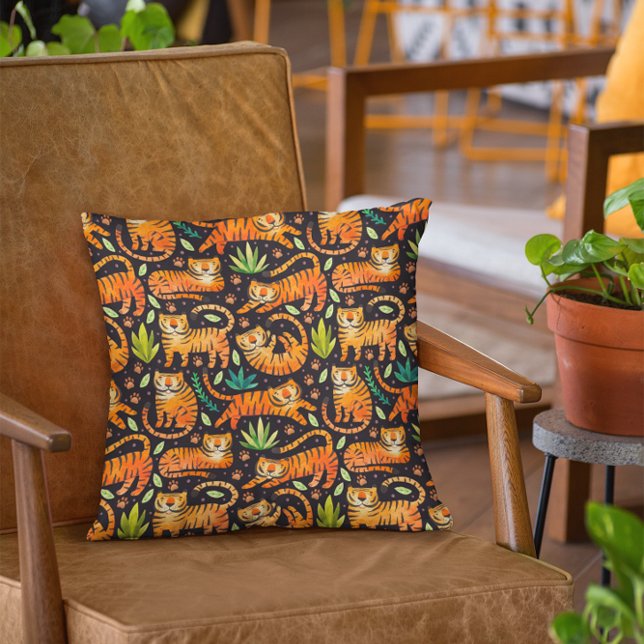 Chinees jaar van de tijgerAziatische kunst Kussen (Creator heeft geüpload)