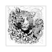 Chinees jaar van de tijgerrubberen stempel (Afrduk)