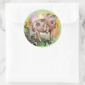 Chinees jaar van de Varkens Ronde Sticker (Tas)