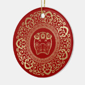 Chinees Jaar van het Aangepaste Jaar van het Varke Keramisch Ornament (Links)