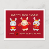 Chinees jaar van het konijn | Aangepast jaar Briefkaart (Voorkant)