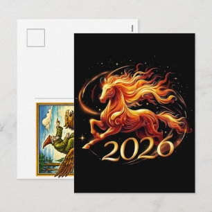 Chinees Jaar van het Paard 2026-vieringen Feestdagenkaart
