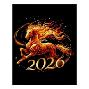 Chinees Jaar van het Paard 2026-vieringen Perfect Poster