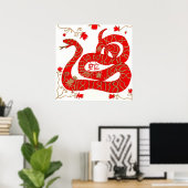 Chinees jaar van het Poster van de slang (Thuiskantoor)