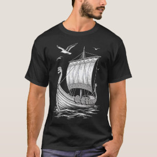 Chinees jonk schip t-shirt