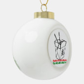 Chinees kerstfeest - feestdag Humor -.png Keramische Bal Ornament (Links)