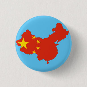 Chinees land ronde button 3,2 cm