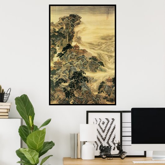 Chinees landschap (III) Poster (Thuiskantoor)