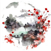 Chinees landschapsschilderij Case-Mate iPhone case