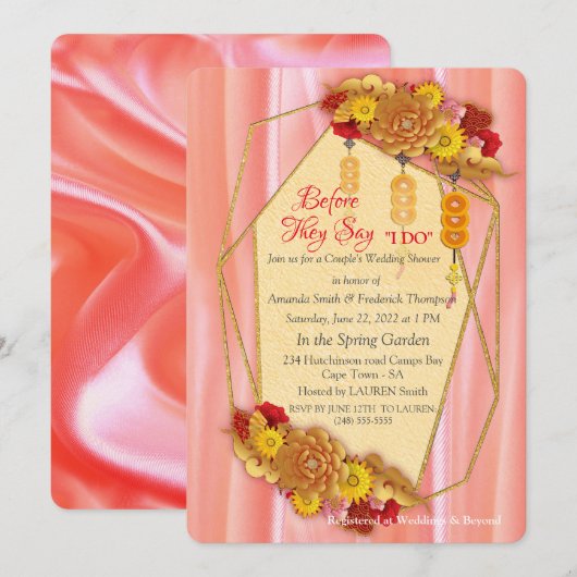 Chinees lentefestival kaart (Voorkant / Achterkant)