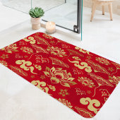 Chinees Lotus Floral Oriental Asian Pattern  Badmat