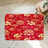 Chinees Lotus Floral Oriental Asian Pattern  Badmat