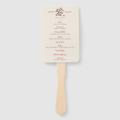 Chinees Love Red Cherry Blossom Wedding Programme Handwaaier (Voorkant)