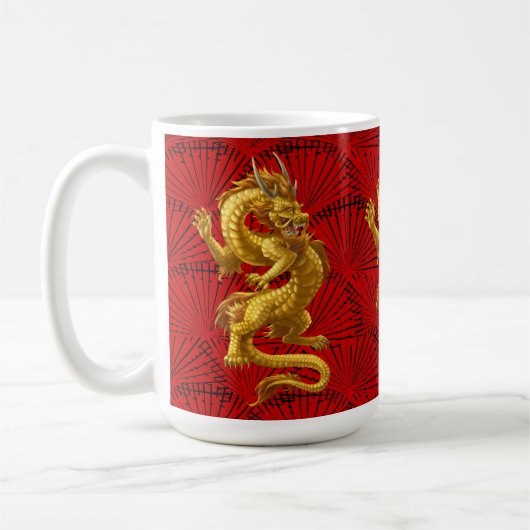 Chinees Lucky Gold Dragon Mok (Links)