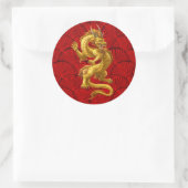Chinees Lucky Gold Dragon Stickers (Tas)