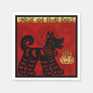 Chinees luidog jaar zodiac Birthday Paper Napkin Servetten