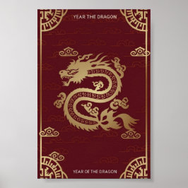Chinees Maanjaar Nieuwjaar van de Draak Poster
