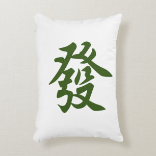 Chinees Mahjong Tegel Jade Green   Groene draak Accent Kussen