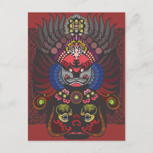Chinees masker briefkaart