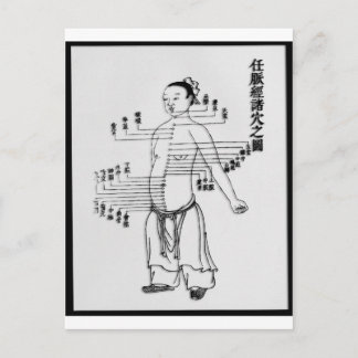 Chinees medicijndiagram briefkaart